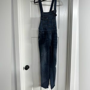 Madewell dark denim overalls size 25